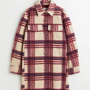 NWT H&M Women's Plaid Coat XS